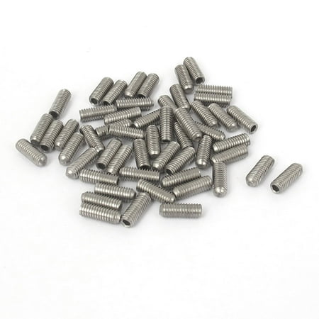 

Unique Bargains M3x8mm Stainless Steel Hex Socket Set Cap Point Grub Screws Silver Tone 50pcs