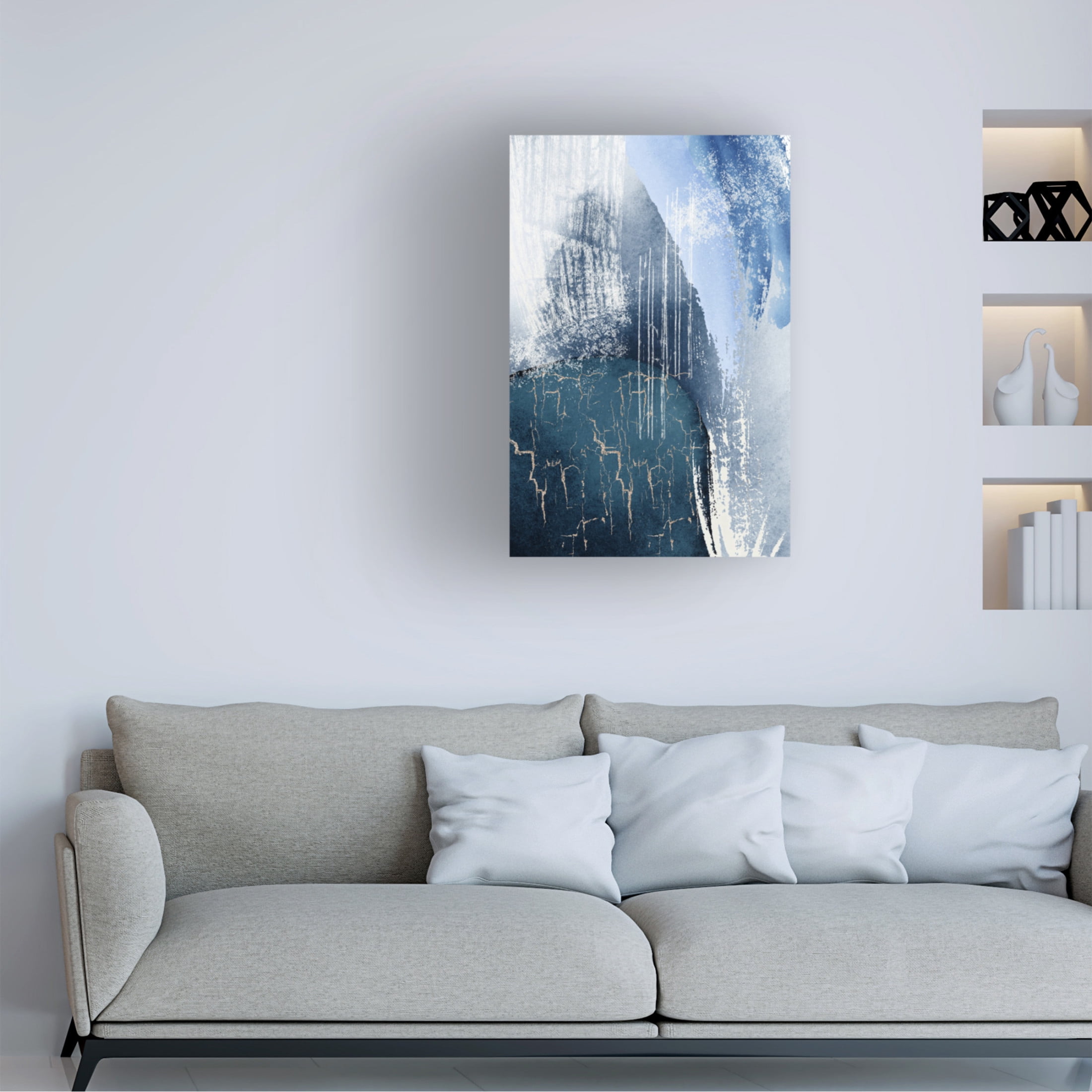 Trademark Fine Art Sally Ann Moss Blue Lagoon 3 Canvas Wall Art