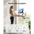 thumbnail image 4 of Kyspho 60" x 24" One Piece Electric Standing Desk, Height Adjustable Computer Desk with 4 Height Memory Settings, Sit Stand up Desk for Home Office, Light Brown, 4 of 7