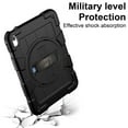 thumbnail image 3 of Dteck Case for iPad 10th Generation 10.9" 2022, Military Grade Shockproof Silicone Protective Cover for iPad 10th Gen 10.9 Inch Rotatable Stand with Handle Holder Shoulder Strap Cover, Black, 3 of 8