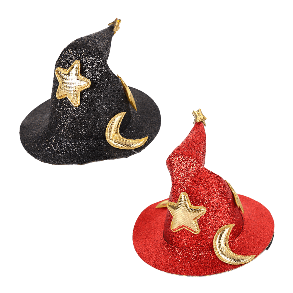 Mini Top Hat Hair Clips ,Halloween Witch Hat Hair Barrettes Accessories for Party Performance Props