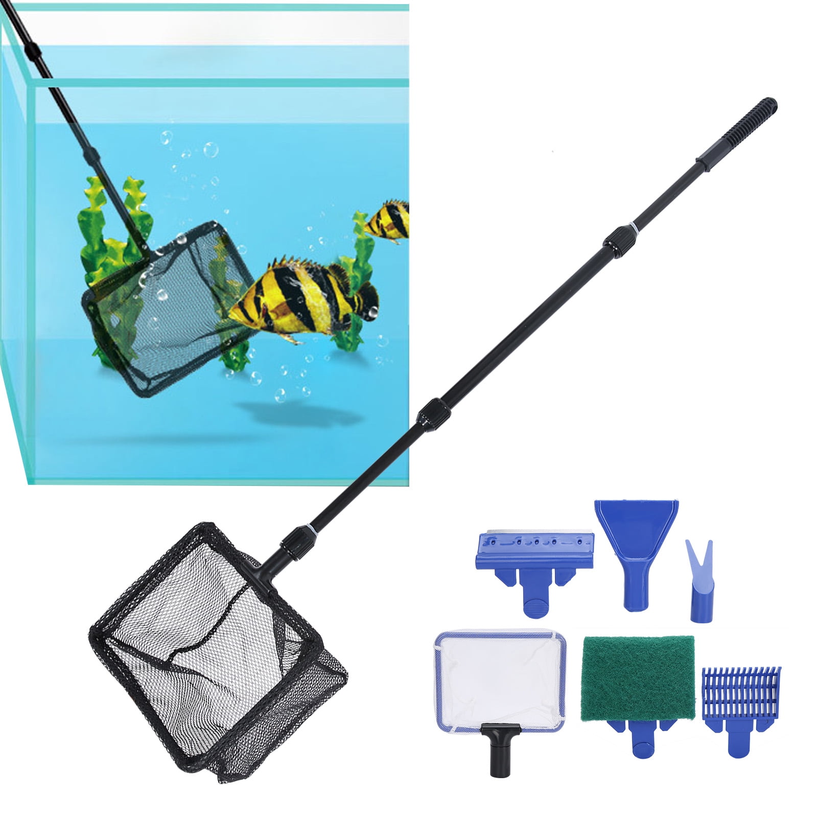 YOUTHINK Fish Tank Brush Tool,Fish Tank Tool,6 In 1 Aquarium Fish Tank