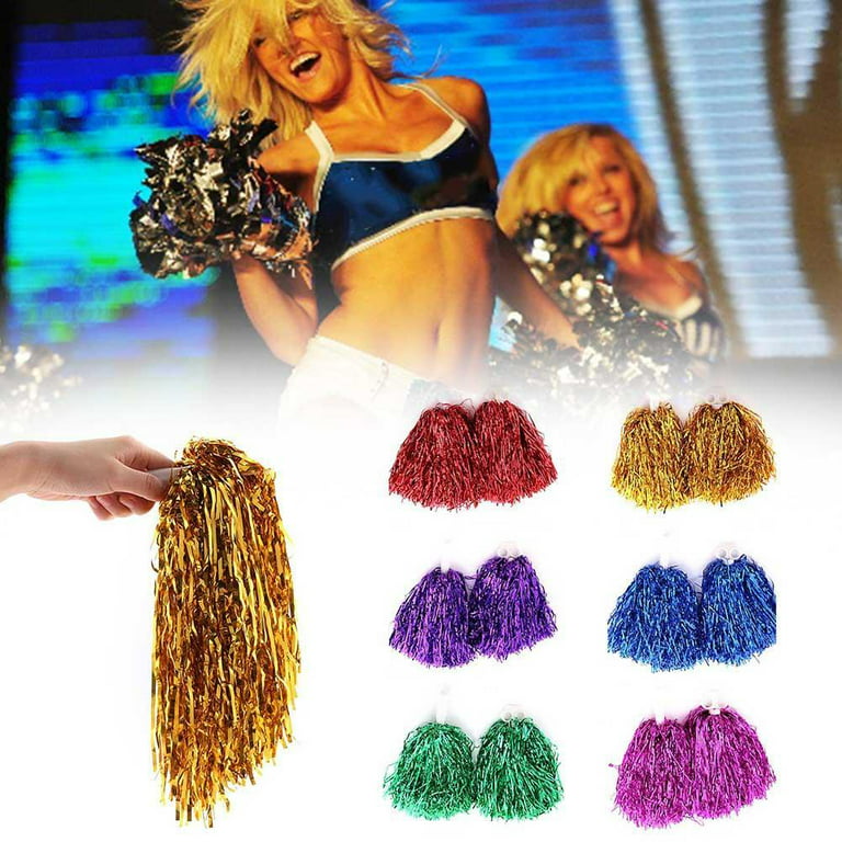 wouwaft 12pcs Cheer Dance Sport Competition Cheerleading Pom Poms Flower  Ball For for Football Basketball Match Pompon Children F8L8