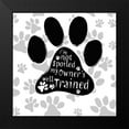 thumbnail image 2 of SD Graphics Studio 12x12 Black Modern Framed Museum Art Print Titled - BandW Dog Paw II, 2 of 5