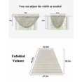 thumbnail image 5 of Grey Striped Sheer Waterfall Valance Curtains for Window, Vintage Stripes Ombre Rod Pocket Sheer Topper Swag Curtains for Living Room, Kitchen 38.5"W x 47.2"L, 3 Panels, 5 of 7