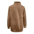 thumbnail image 7 of YDFCWXW Women's Half Zip Oversized Sweatshirts Fleece Quarter Zipper Pullover Hoodies 2025 Neck Fall Workout Jacket Brown, XL, 7 of 7