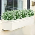 thumbnail image 4 of Viworld 12 Bundles Artificial Lavender Flowers Outdoor Fake Flowers for Decoration UV Resistant No Fade Faux Plastic Plants Garden Porch Window Box Décor (White), 4 of 7