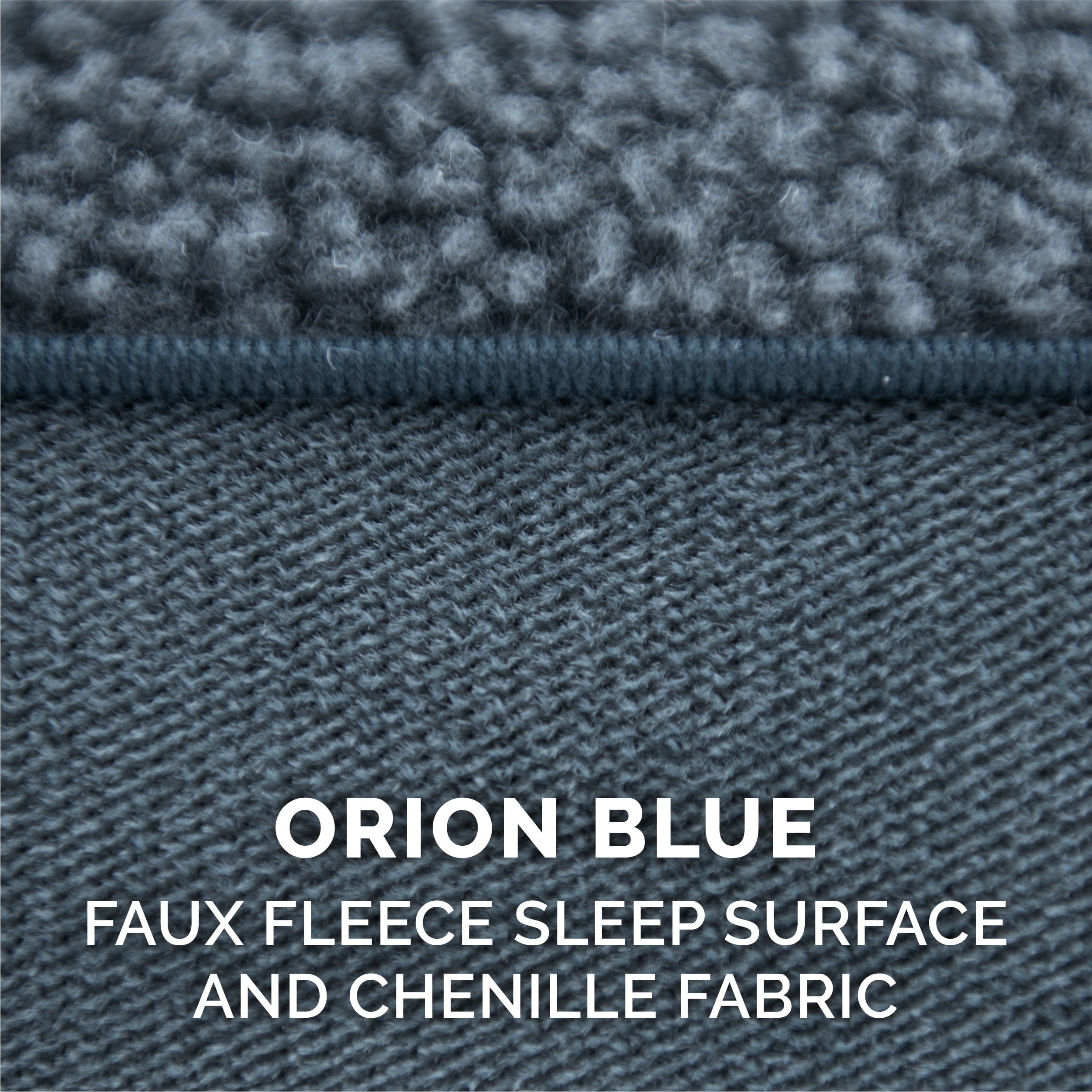 FurHaven Pet Products Faux Fleece & Chenille Orthopedic Sofa Pet Bed for Dogs & Cats - Orion Blue, Jumbo