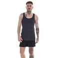 thumbnail image 5 of Keanu Mens Ribbed Cotton Blend Fitted Vest Top (Pack of 6), 5 of 5