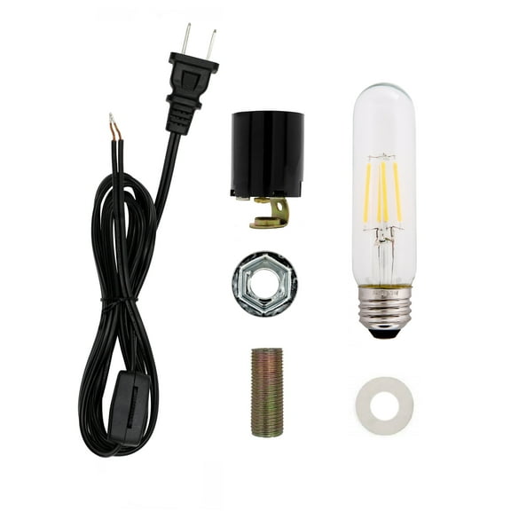 Large Ceramic Christmas Tree Wiring Kit with 3.5 watt LED Bulb, Standard (Edison) Base Socket, Great for Lighting Large Size Objects