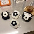 thumbnail image 1 of White And Black Flower Plush Earphone Case Cover For Airpods 3rd/Pro/1st/2nd Gen, 1 of 8