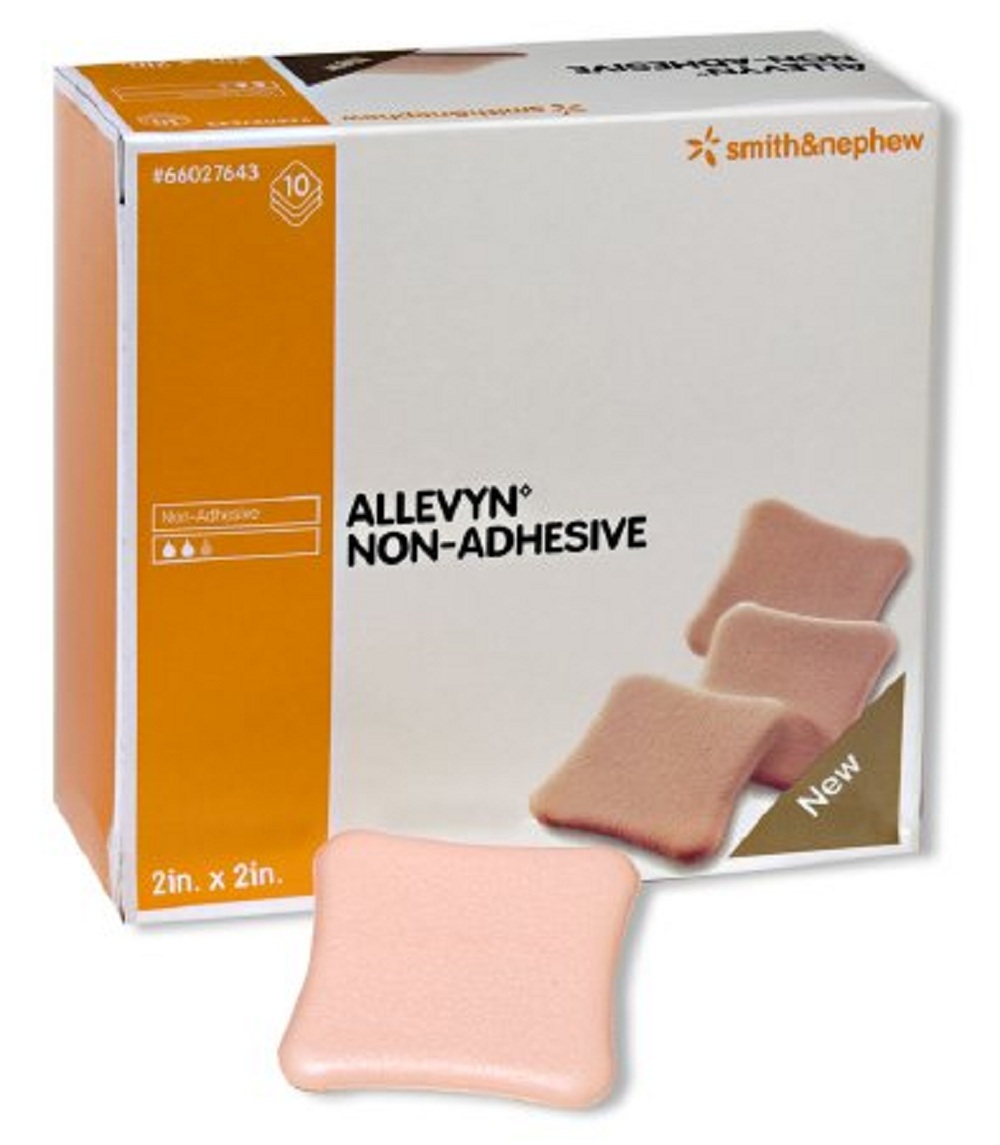 Allevyn Foam Dressing Allevyn 2 X 2 Inch Square NonAdhesive without Border Sterile 60/Case