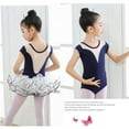 thumbnail image 5 of Baozhu Gymnastic Outfits Classic Basic Leotard Short Sleeve Toddler Girls Dance Practic Gymnastics Ballet Dance Outfits 4-10 Year, 5 of 5
