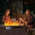 thumbnail image 7 of Clouddwell 42" Rectangle Propane Fire Pit Table – 50,000 BTU Outdoor Patio Heater with Removable Lid, Waterproof Cover & Lava Rocks, Brown, 7 of 7