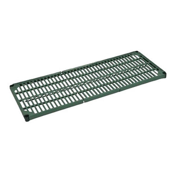 Focus Foodservice  24 in. x 72 in. FPS-Plus Vented Polymer Shelf - Green - 24 x 72 in.