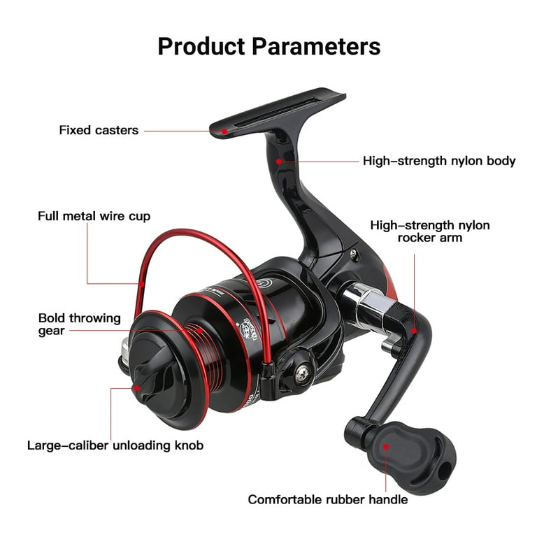 Spinning Fishing Reels, Anpro New Spinning Reel with Left/Right  Interchangeable Collapsible ,5.2:1 Gear Ratio Smooth 13BB, Size 3000