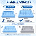 thumbnail image 3 of Pet Cooling Mat for Dogs and Cats, Semi-Gloss Polyester Bolster Cooling Mat for Dogs for Summer Heat Relief, Quilted Breathable Sleeping Mat Dog Bed (Blue), 3 of 7