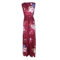 thumbnail image 4 of Robe Mode Femme Col Rond Manches Courtes Ample Mi-Mollet Robe Longue, 4 of 4