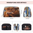 thumbnail image 5 of Rateoe Cloud Sky Sunflower Cow for Travel Makeup Bag,Large Capacity Cosmetic Bags for Women,Waterproof Portable Pouch Open Flat Toiletry Bag Make up Organizer, 5 of 8