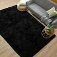 thumbnail image 3 of Debonair Super Soft Shaggy Rugs Fluffy Carpets 5x8 Feet Indoor Modern Plush Area Rugs for Living Room Bedroom Home Decor Upgrade Anti-Skid Rectangular Fuzzy Rug, Black, 3 of 9