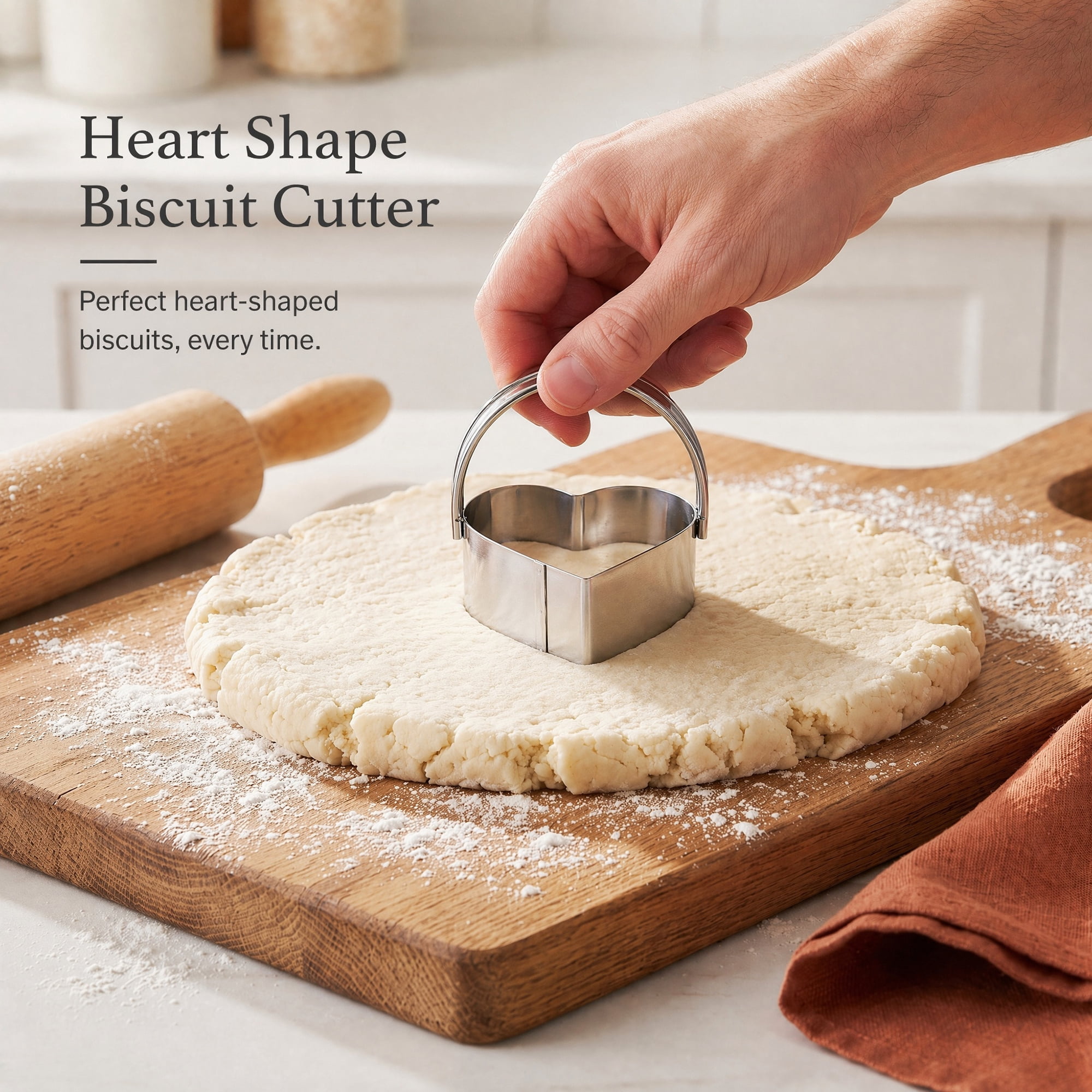 Unique Bargains 5Pcs Stainless Steel Heart Cookie Cutters for Decorating Silver-5