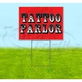 thumbnail image 1 of Tattoos Parlor (18" x 24") Yard Sign, Includes Metal Step Stake, 1 of 6