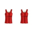 thumbnail image 1 of Ropa interior térmica Sonducket para mujer chaleco básico de fibra acrílica adelgazante alta elasticidad Rojo 3XL 2Conjunto, 1 of 6