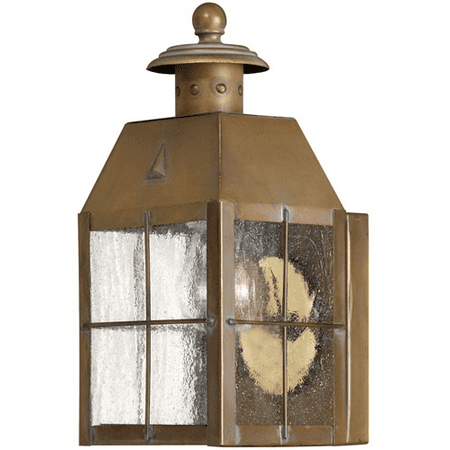 - Wall Sconces 1 Light With Aged Brass Clear Seedy Panels Solid Brass Medium Base 10 inch 60 Watts
