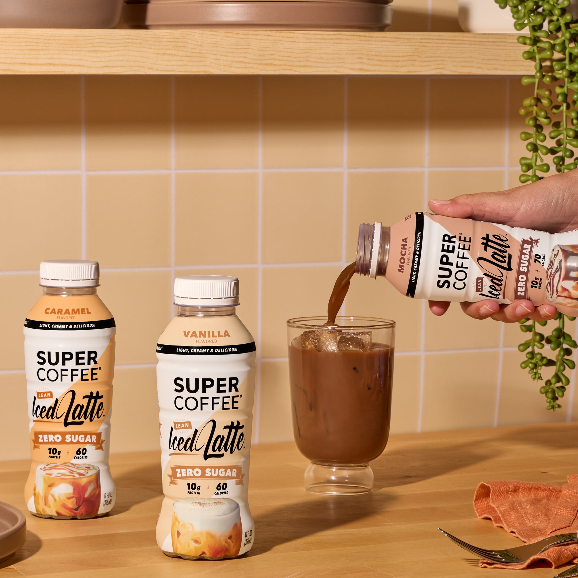 Super Coffee Mocha Latte, Protein Coffee, 12 fl oz Bottle