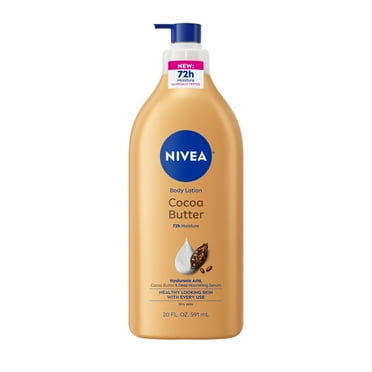 NIVEA Cocoa Butter Body Lotion for Dry Skin with Hyaluronic Acid, 72Hr Moisturizer, 20 fl oz