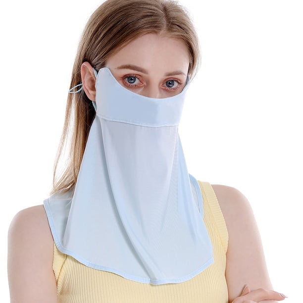 Ganfancp Ice Silk Sunscreen Mask Máscara de La Cara de Las Mujeres Tridimensional Delgada Transpirable En Verano Rebajas Hoy Liquidación 1 Máscara