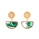 thumbnail image 1 of Pendientes acrílicos retro elegantes y geométricos verdes para mujer, joyería de gota de agua simple a la moda, pendientes para mujer, 1 of 5