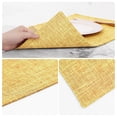 thumbnail image 4 of decorUhome Placemats Set of 6 - Cotton Linen Blend Washable Heat Resistant Dining Table Mats, Mustard Yellow, 13" x 19", 4 of 8