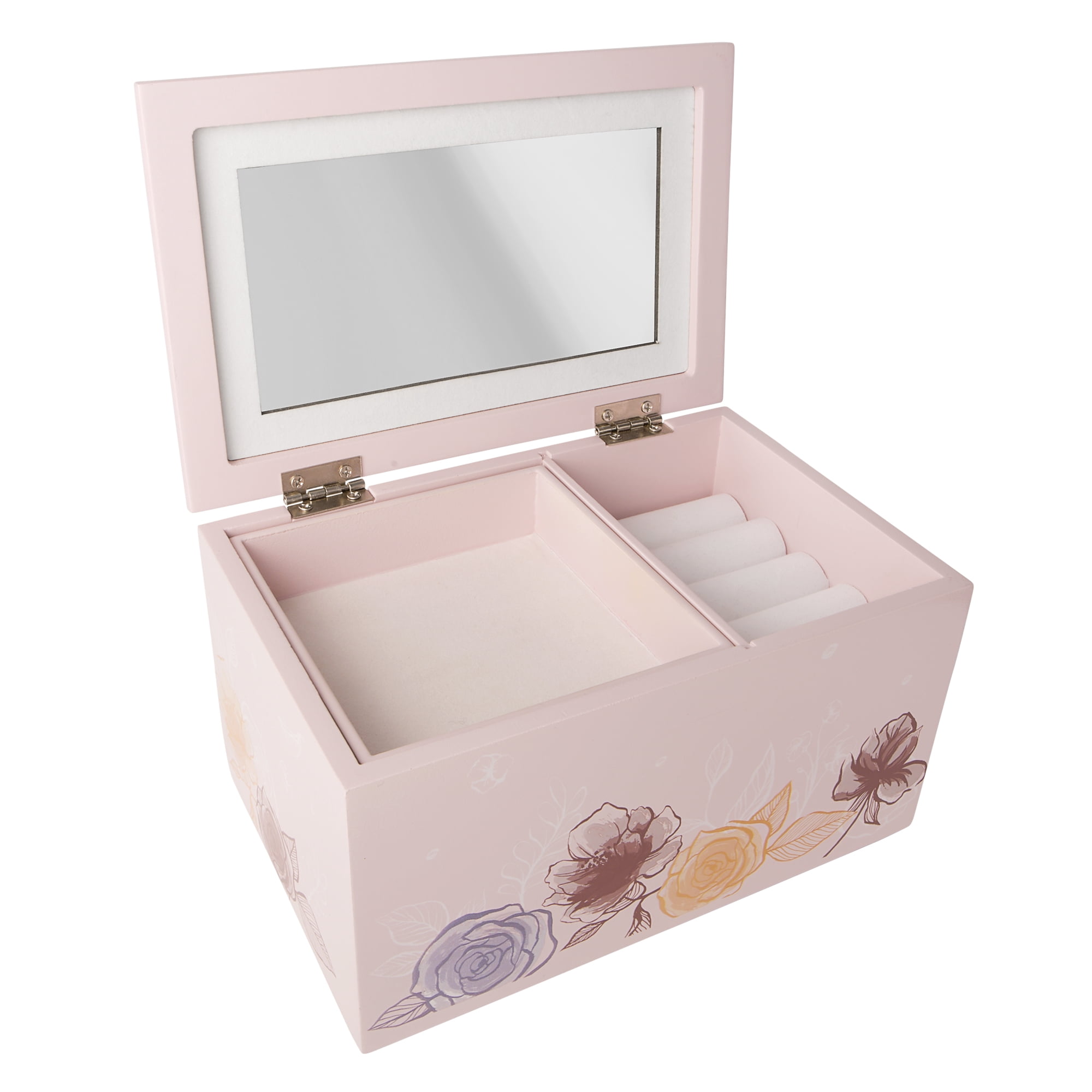 Disney Princess Jewelry Box with Suede Interior and Mirror