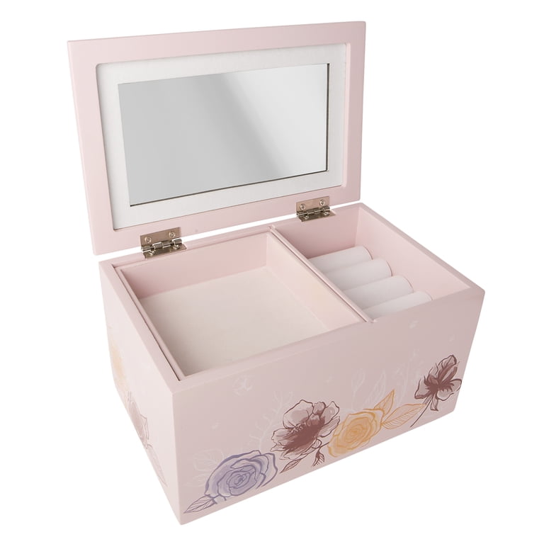Disney Princess Jewelry Box with Suede Interior and Mirror