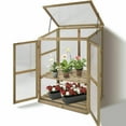thumbnail image 1 of Costway Garden Portable Wooden GreenHouse Cold Frame Raised Plants Shelves Protection, 1 of 10