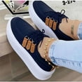 thumbnail image 4 of Fesfesfes Loose Flat Shoes Women's Casual Thick Sole Single Board Mesh Sports Lace Up Shoes Casual Ladies Shoes US:6.5(38), 4 of 4