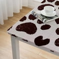 thumbnail image 5 of WYYP Paw Prints Heart Vintage Square Table Cover 100% Polyester Fiber 40*40, 5 of 8