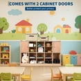 thumbnail image 7 of Huisuilinss Kids Bookshelf,Storage Cabinet,Mobile Storage Cubby With 5 Anti-Flip Fittings,4 Castors And 2 Boxes,Toy Storage Cabinet Bookcase For Home School Kindergarten Hallway, 7 of 7