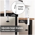 thumbnail image 4 of Mind Reader 2-Tier Desk Organizer with Clamp, Accessory Shelf for Office or Gaming, Office, Metal, White, 4 of 7