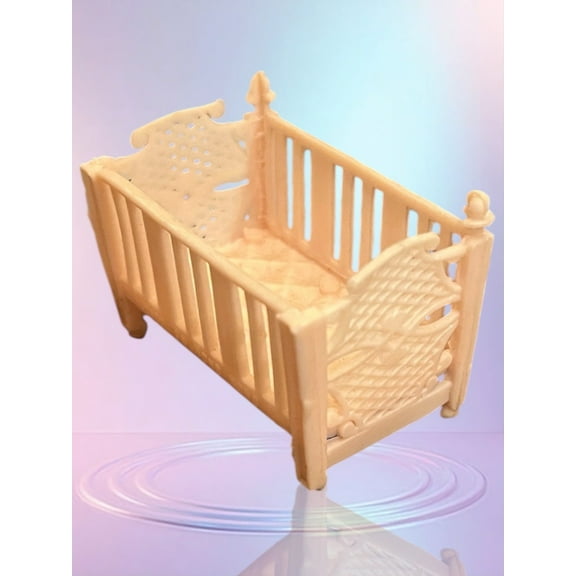 Blue Box Doll House Crib Baby Furniture