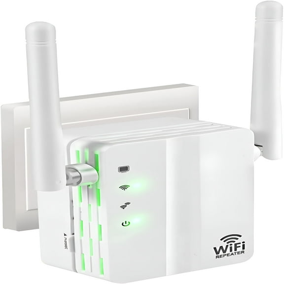 GJX WiFi Range Extender, 1200Mbps Signal Booster Repeater Cover up to 2640 sq.ft and 25 Devices, 360° Full Coverage Wireless Internet Amplifier, WiFi Repeater with Ethernet/LAN Port