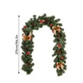 thumbnail image 3 of Pre-Lit Christmas Garland Artificial Greenery with Pine Cones and Bows,for Fireplace Mantel Staircase Door, Indoor Outdoor Holiday Decor for Home Gate Bar, 3 of 8