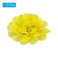 thumbnail image 3 of Uxcell 3.9" Chiffon Flowers Mesh Fabric Flowers Sewing Fabric Appliques Yellow 10 Pcs, 3 of 6