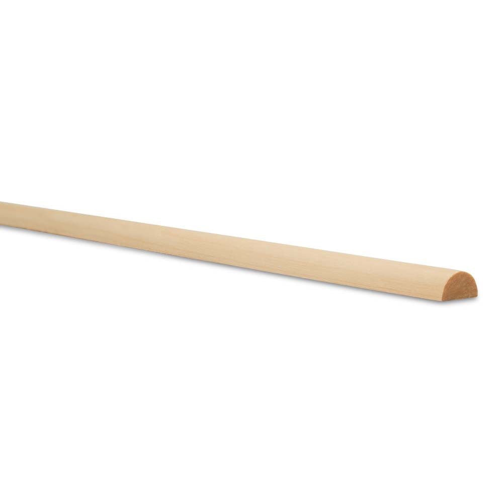 Split Wood Dowel Rods 12-inch x 1/2-inch, Pack of 50 Unfinished Fluted Molding Trim for DIY & Dowel Feature Wall, by Woodpeckers