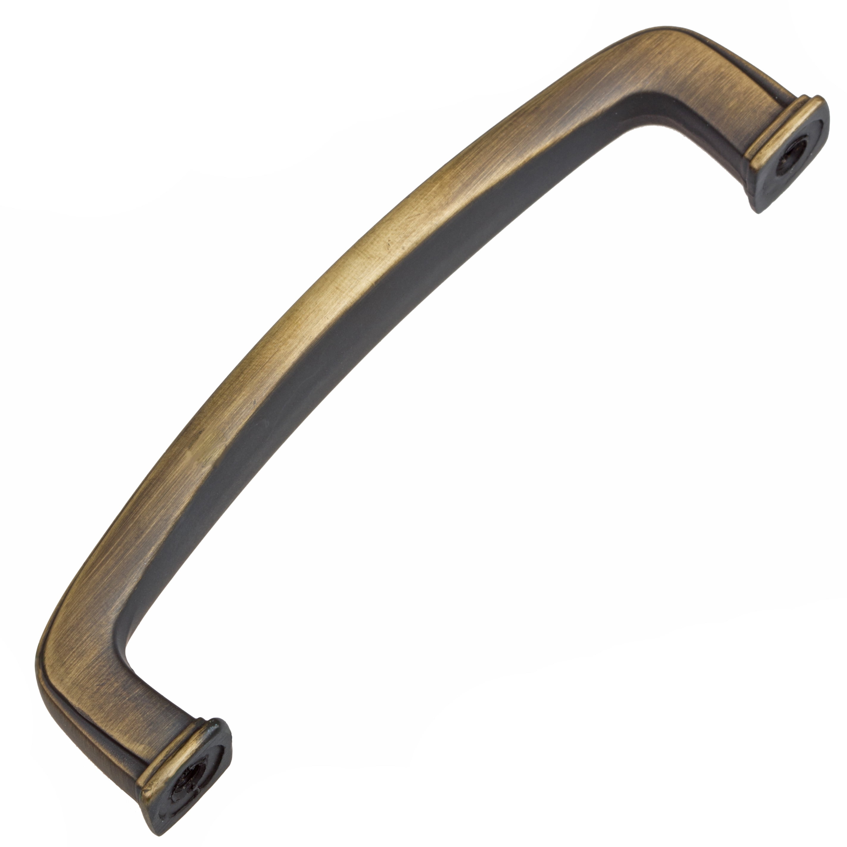GlideRite 3-3/4 in. Center Classic Cabinet Pull Handle, Antique Brass