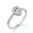 thumbnail image 3 of JeenMata Antique 0.35 ct Pear Shaped Halo Diamond Wedding Ring in 10K White Gold, 3 of 6