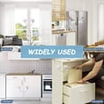 thumbnail image 7 of 2 Pieces Fridge Lock Refrigerator Lock with Keys, Freezer Lock Child Safety Cabinet Lock with Adhesive for Kitchen Appliance, Openable Furniture, Sliding Closet, Drawer and Toilet Seat, White, 7 of 7