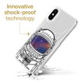 thumbnail image 3 of Case Yard iPhone-X Case Clear Soft & Flexible TPU Ultra Low Profile Slim Fit Thin Shockproof Transparent Bumper Protective Cover Drop Protective Cell Phone Cases (Astronaut Helmet), 3 of 8