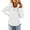 White, variant on Herrnalise Women's 2024 Hooded Button Collar Hoodies Pullover Sweatshirts Casual Long Sleeve Tops Shirts
